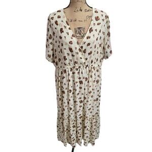 1. State Leopard‎ Print Surplice Midi Dress Plus Size 2X